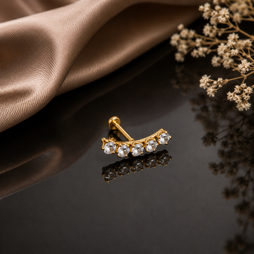 5-Stone Crystal Ear Piercing
