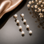 Elegant Pearl Chain Drop Earrings