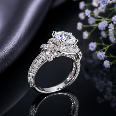 Elegant Oval Crystal Ring