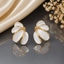 Leaf Fan Stud Earrings