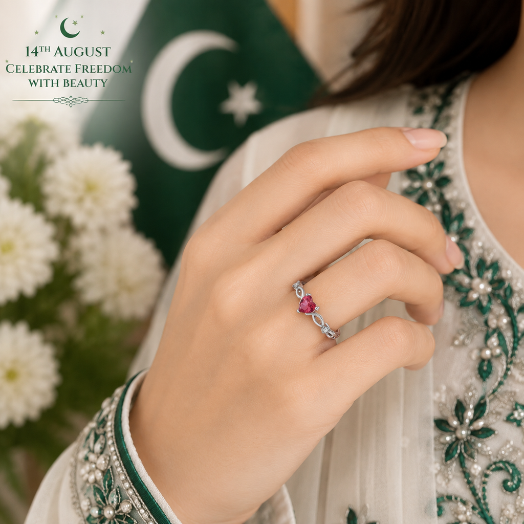 Red Heart Stone Ring