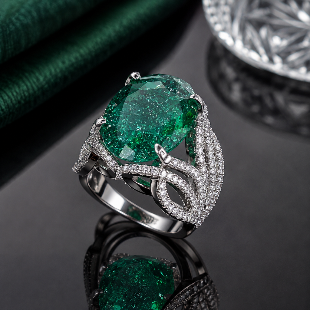 Emerald Green Statement Ring