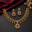 South Indian Royal Ruby & Emerald Necklace Set