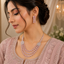 Pink 3-Layer AD Necklace Set