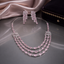 Pink 3-Layer AD Necklace Set