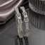 Silver Baguette Crystal Hoop Earrings
