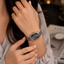 Elegant Oval Dial Leather Strap Watch