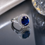 Royal Blue AD Halo Ring