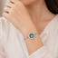 Crystal circle adjustable bracelet with sparkling stones and delicate chain