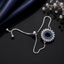 Crystal circle adjustable bracelet with sparkling stones and delicate chain