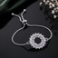 Crystal circle adjustable bracelet with sparkling stones and delicate chain