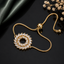Crystal circle adjustable bracelet with sparkling stones and delicate chain
