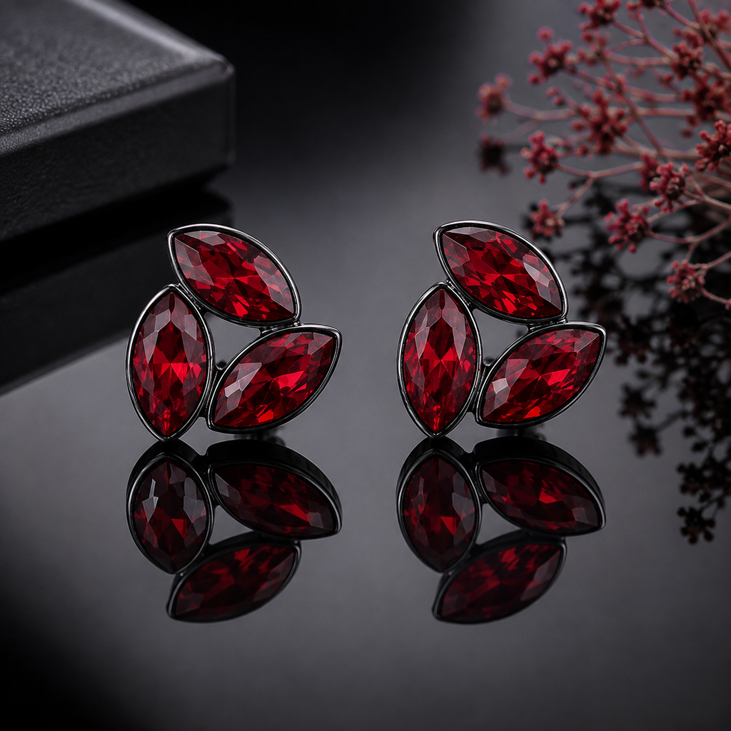 Colorful three-leaf crystal tops available in multiple vibrant colors
