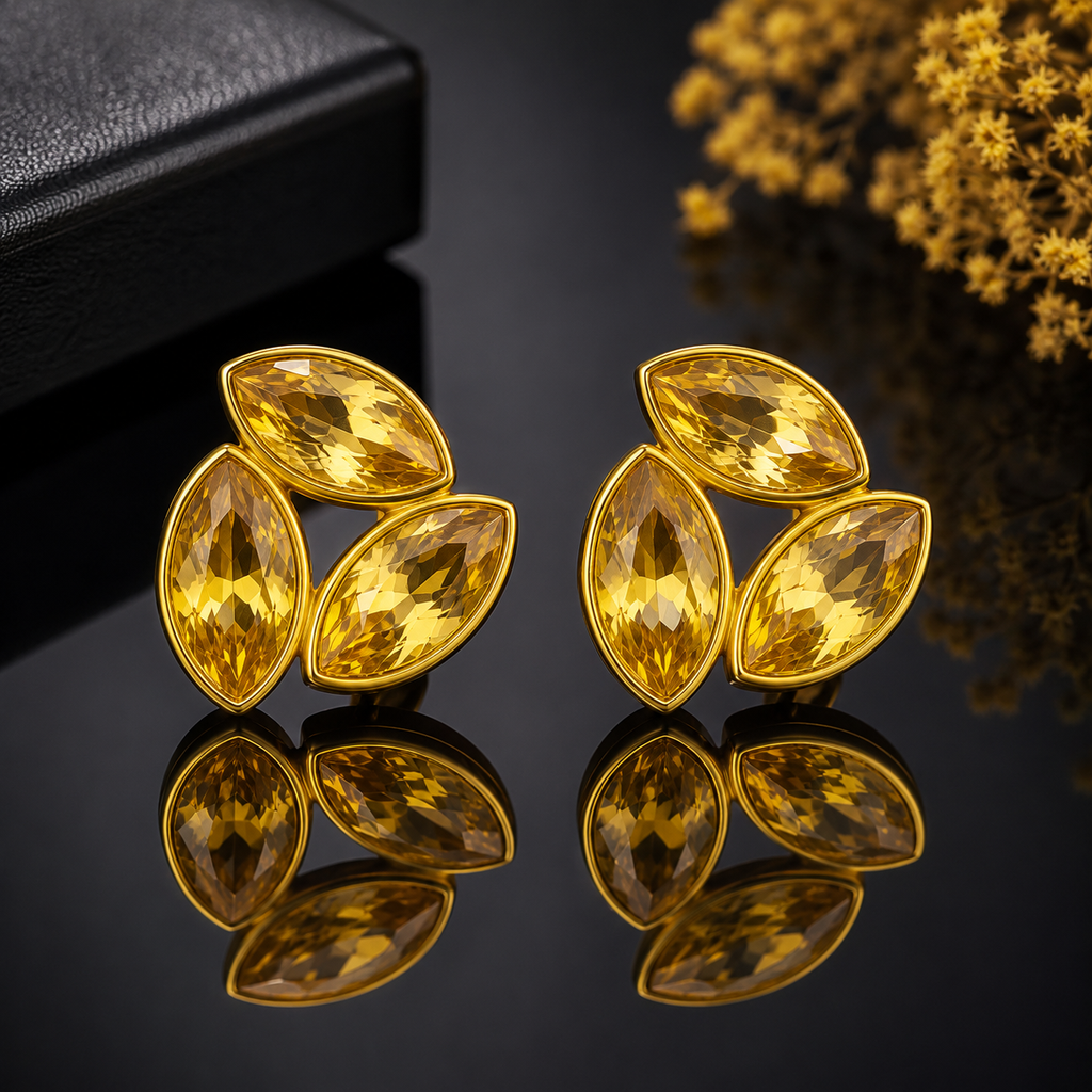 Colorful three-leaf crystal tops available in multiple vibrant colors