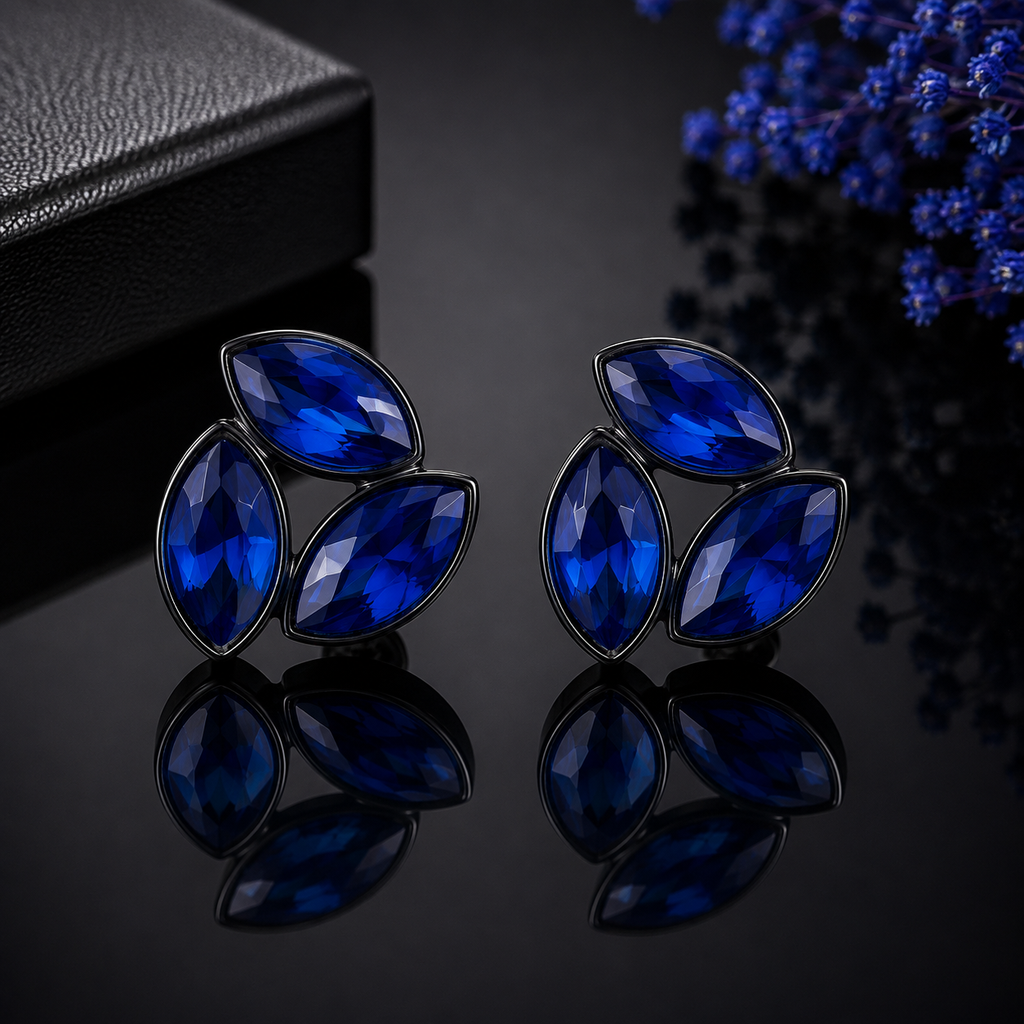 Colorful three-leaf crystal tops available in multiple vibrant colors