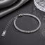 Elegant crystal tennis bracelet in gold and silver tone