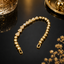 Elegant gold heart crystal bracelet with polished round links