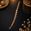 Elegant gold crystal link bracelet with sparkling stone accents