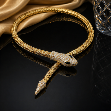 Golden Snake Chain Necklace