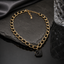 Black beaded necklace with elegant swan-shaped pendant