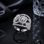 Silver CZ geometric statement ring with intricate sparkling stone detailing
