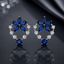 Luxury Floral Halo Zircon Stud Earrings