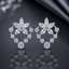 Luxury Floral Halo Zircon Stud Earrings