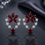 Luxury Floral Halo Zircon Stud Earrings