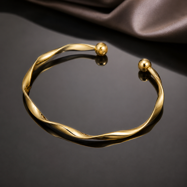Twisted Gold Cuff Bracelet – Rs. 450