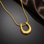 Gold Horseshoe Pendant Necklace