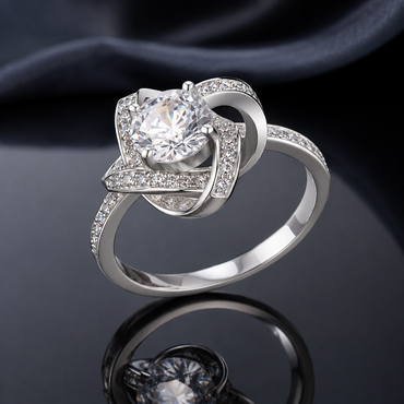 Silver Crystal Ring