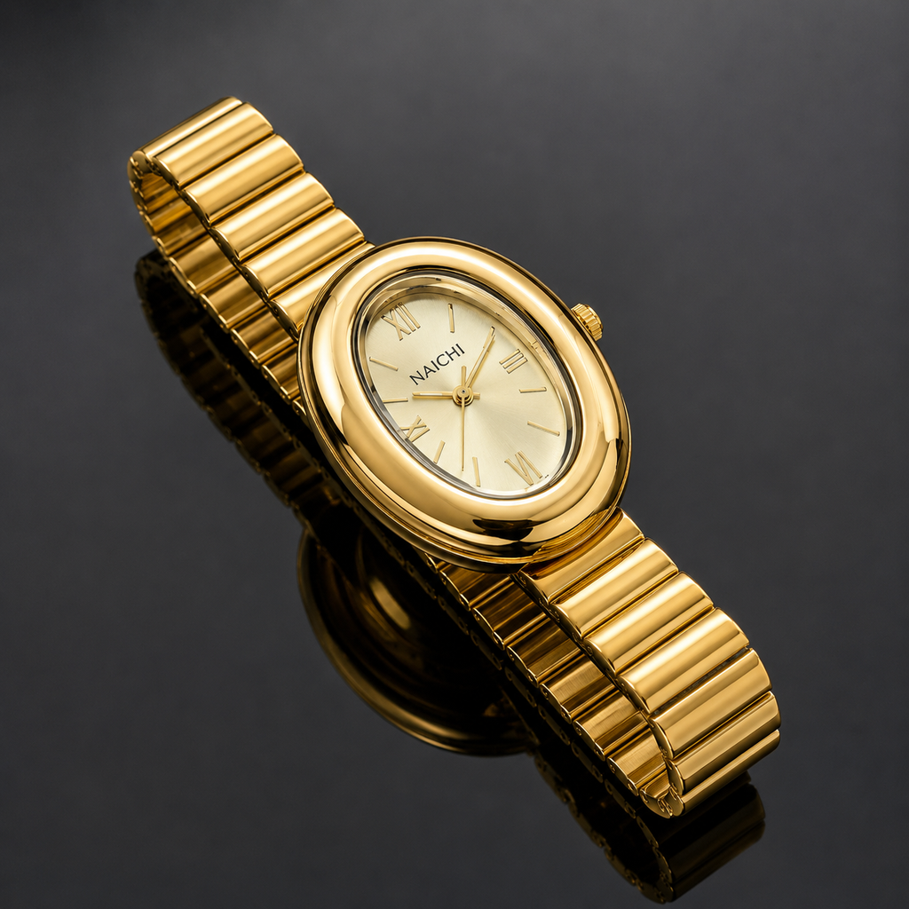 Gold Oval Watch