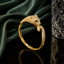 Luxury leopard head CZ cuff bracelet with sparkling stones and green eye accents in gold and silver-tone finishes