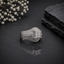Elegant Silver Square-Cut CZ Ring