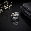 Elegant Silver Oval CZ Statement Ring