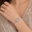 Crystal Floral Stone Bangle with sparkling stones and elegant centerpiece – destiny.pk