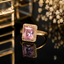 Elegant gold-tone rectangular CZ statement ring with sparkling crystal detailing and polished finish
