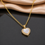 Crystal Heart Pearl Necklace