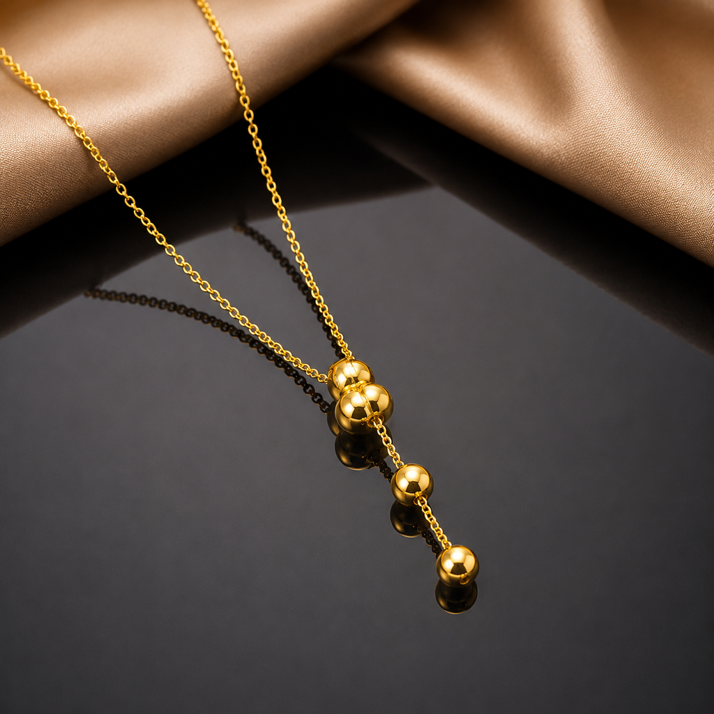 Elegant Beaded Drop Necklace