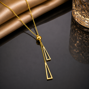 Elegant Geometric Ball Chain Necklace