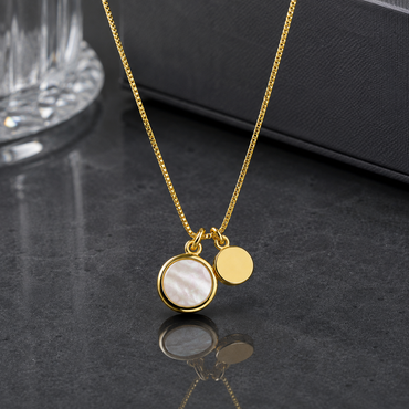 Elegant Double Pendant Pearl Necklace