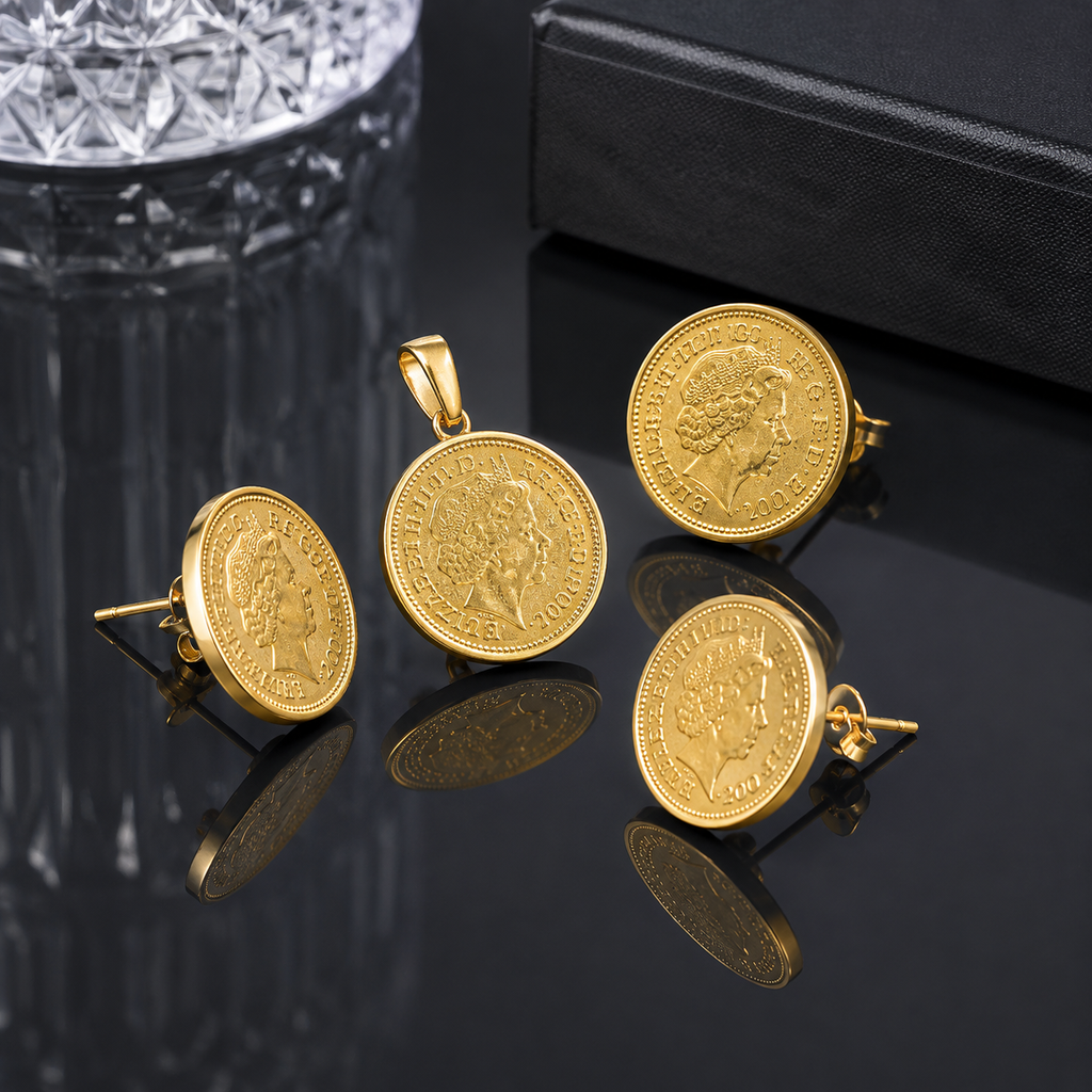 Vintage Coin Jewelry Set