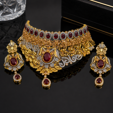 Royal Ruby Choker Set