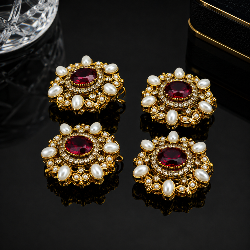 Traditional Ruby Floral Set