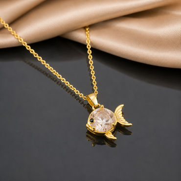 Crystal Fish Necklace