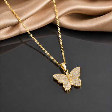 Crystal Butterfly Necklace