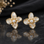 Floral Pearl Stud Earrings