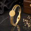Lucky Clover Stainless Steel Bangle Bracelet