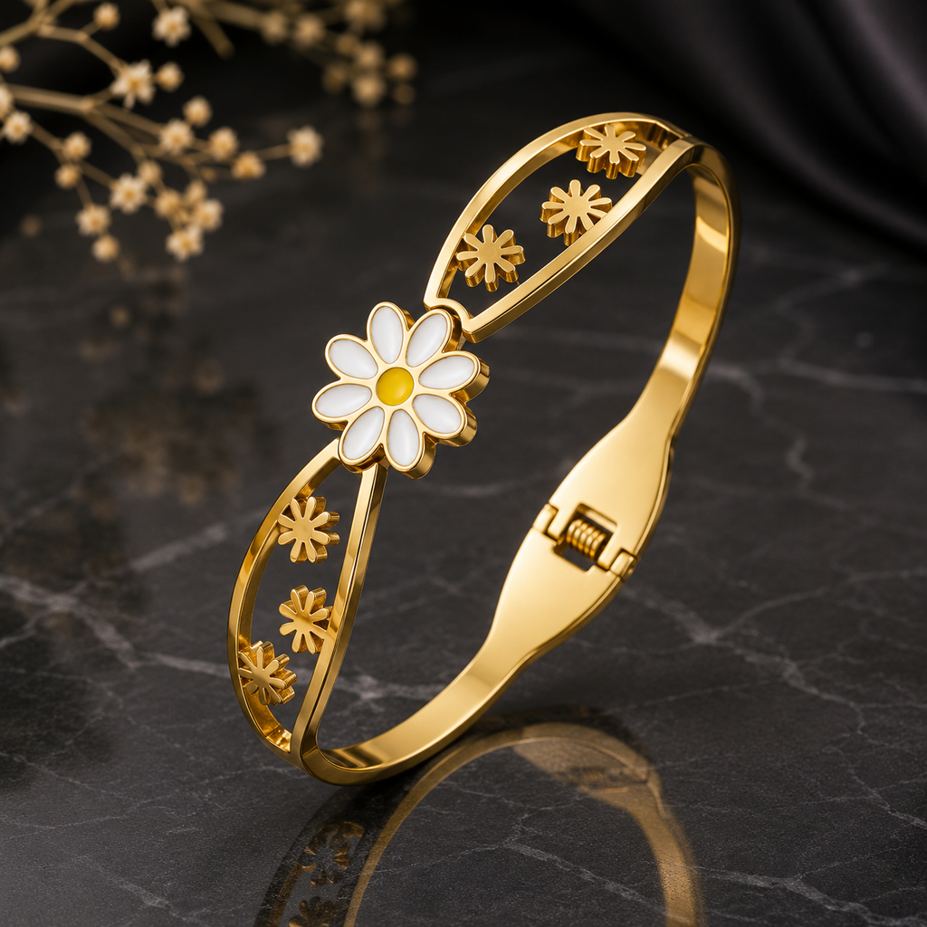 Daisy Floral Bangle