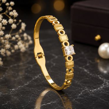 Geometric Crystal Bangle